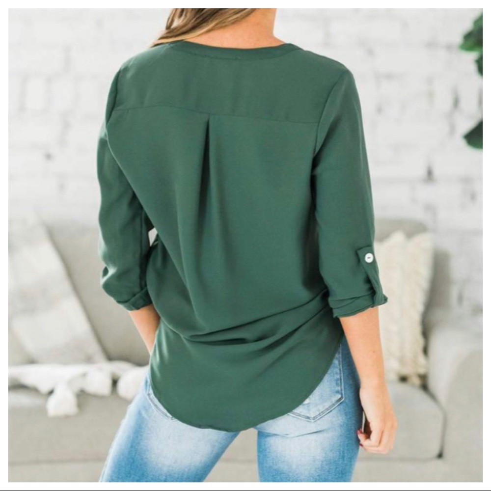 Chic and Fabulous woven Tunic Top - Picture 3 of 3